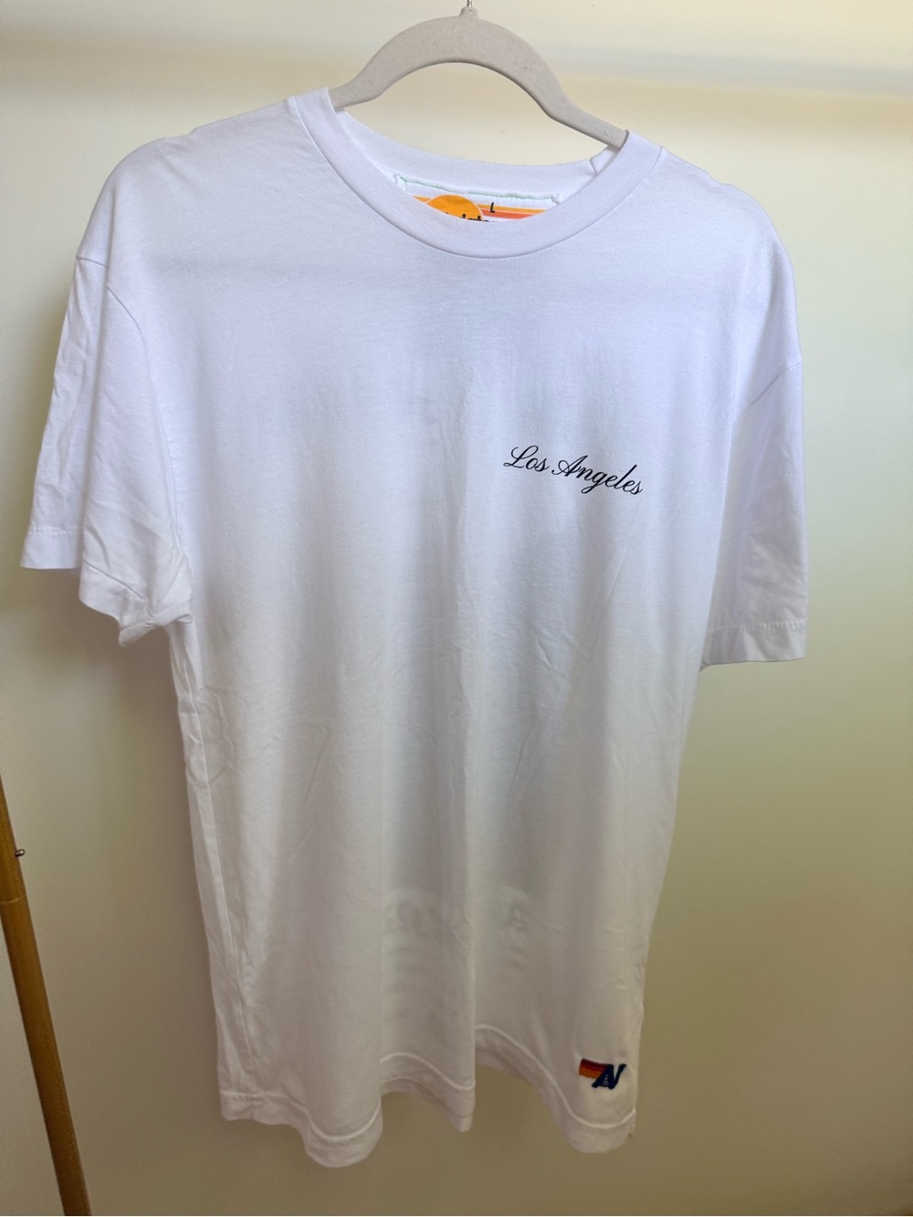 Aviator Nation Fire Relief Chad Smith Crew Tee - White